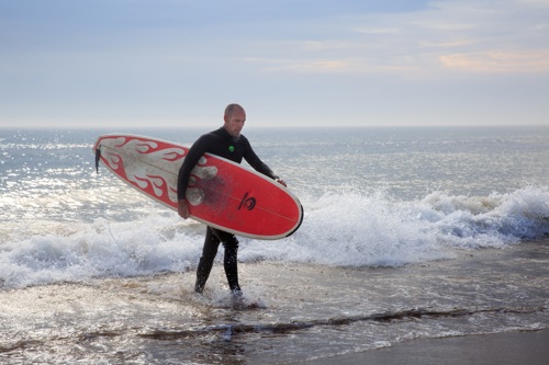 Westport beach in Kintyre is a popular surfing spot.