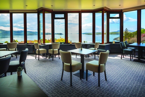 The views from the restaurant at Loch Melfort Hotel speak for themselves.