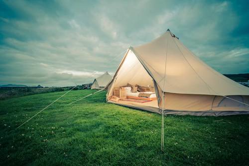 Machrihanish Campsite also offers luxurious glamping options.
