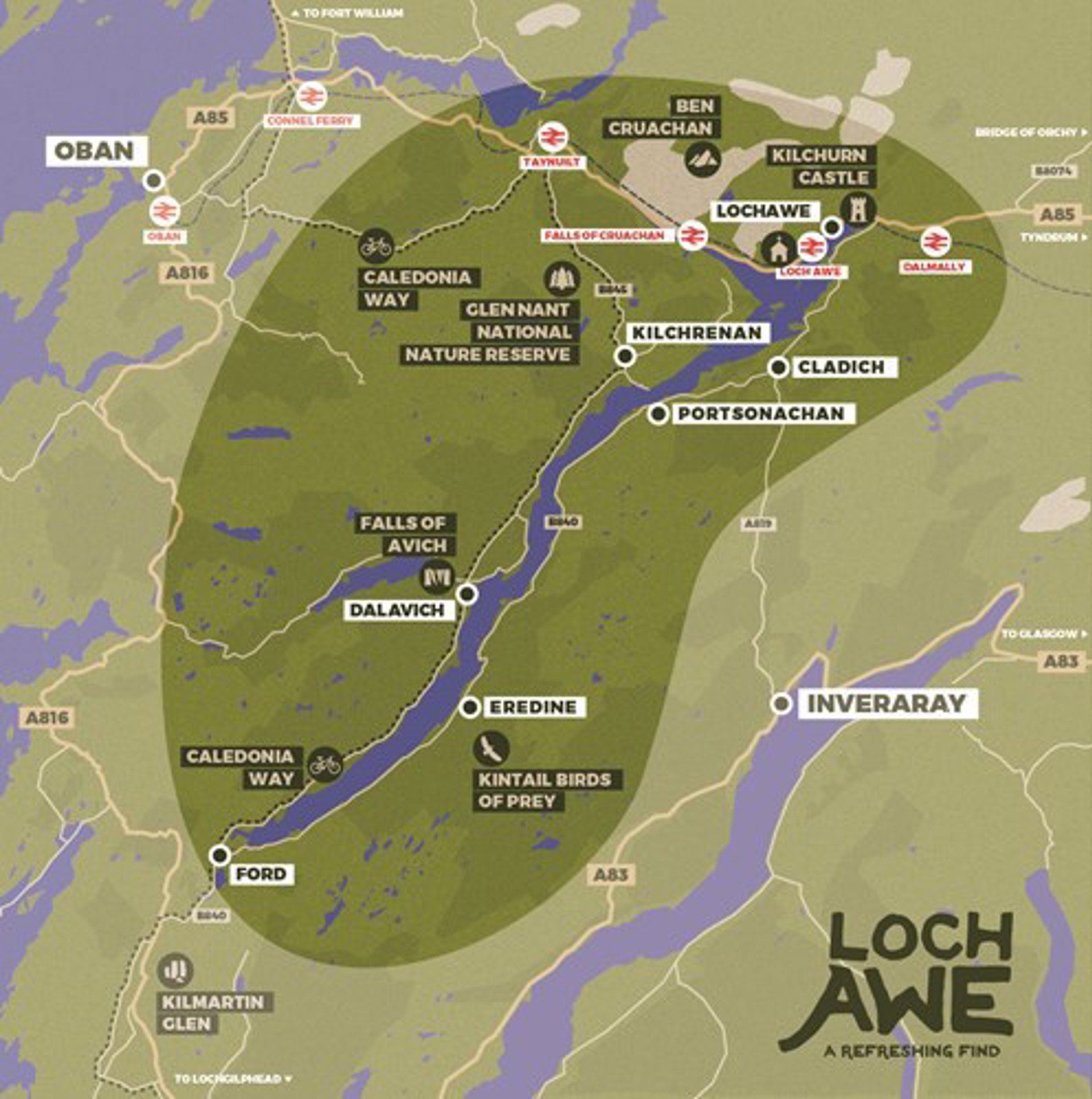 Background image - Map Of Loch Awe Area