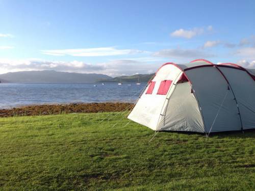 Camp with a sea view at Carry Farm in Tighnabruaich.