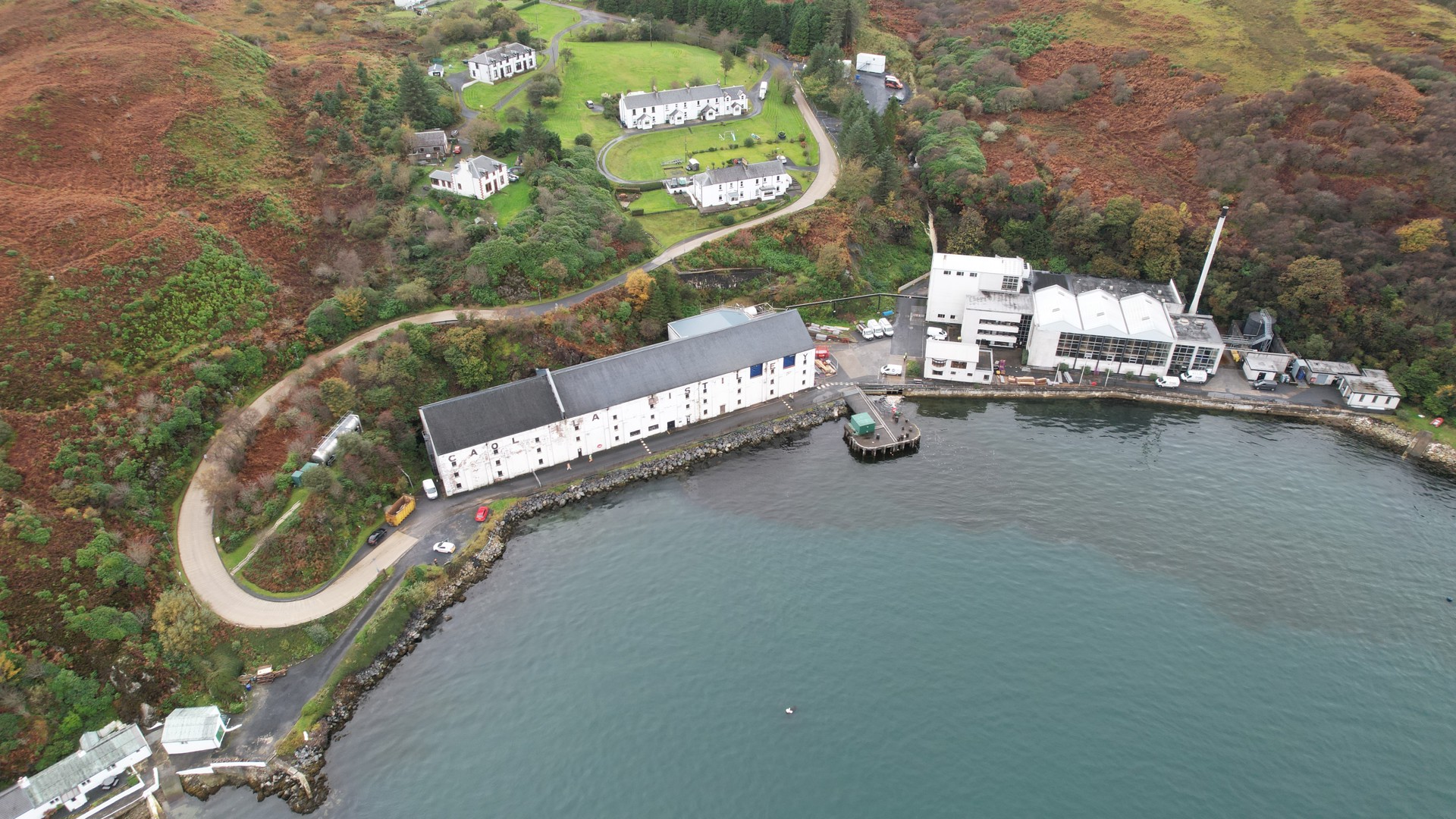 Background image - DJI 0082_Drone shot of Caol Ila Distillery