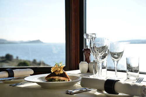 When enjoying a meal at Loch Melfort Hotel, you also get spoiled to stunning views.