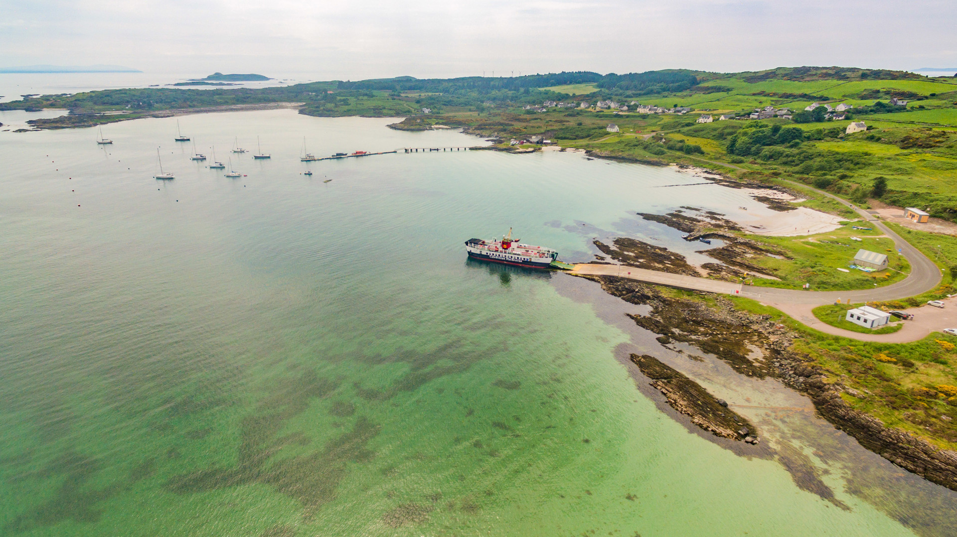 Background image - Gigha Aerial Ferry Rh