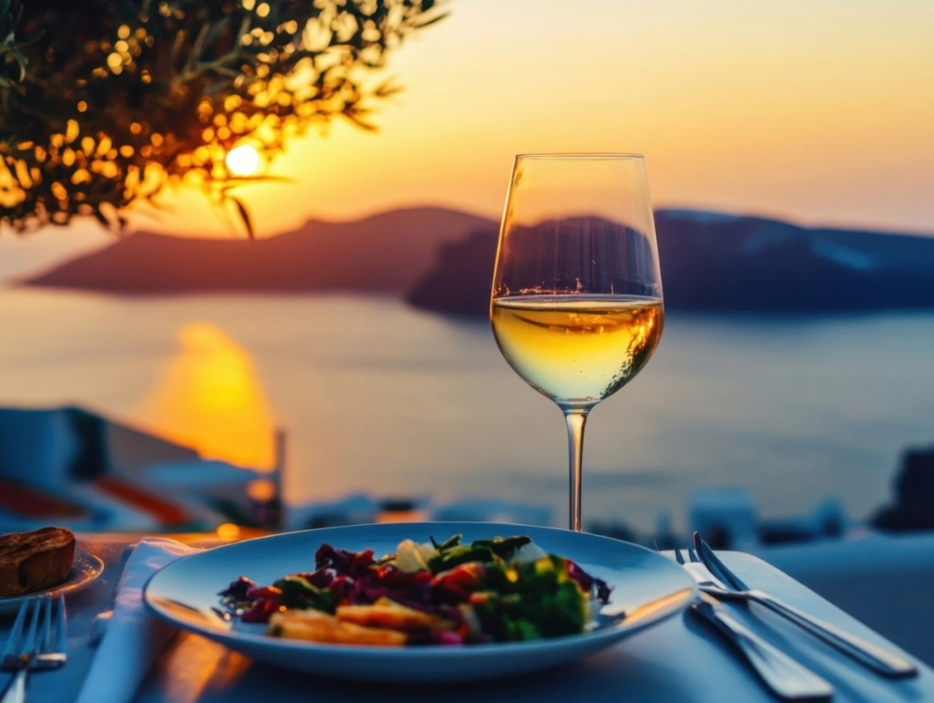 Lochside Dinning At Sunset