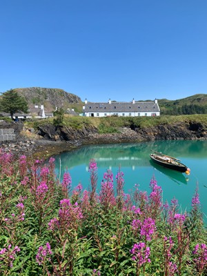 Kelpie Media Quarry With Boat, Easdale