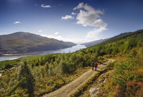 The Cat Craig Loop offers stunning views of Glen Croe and the Cobbler.