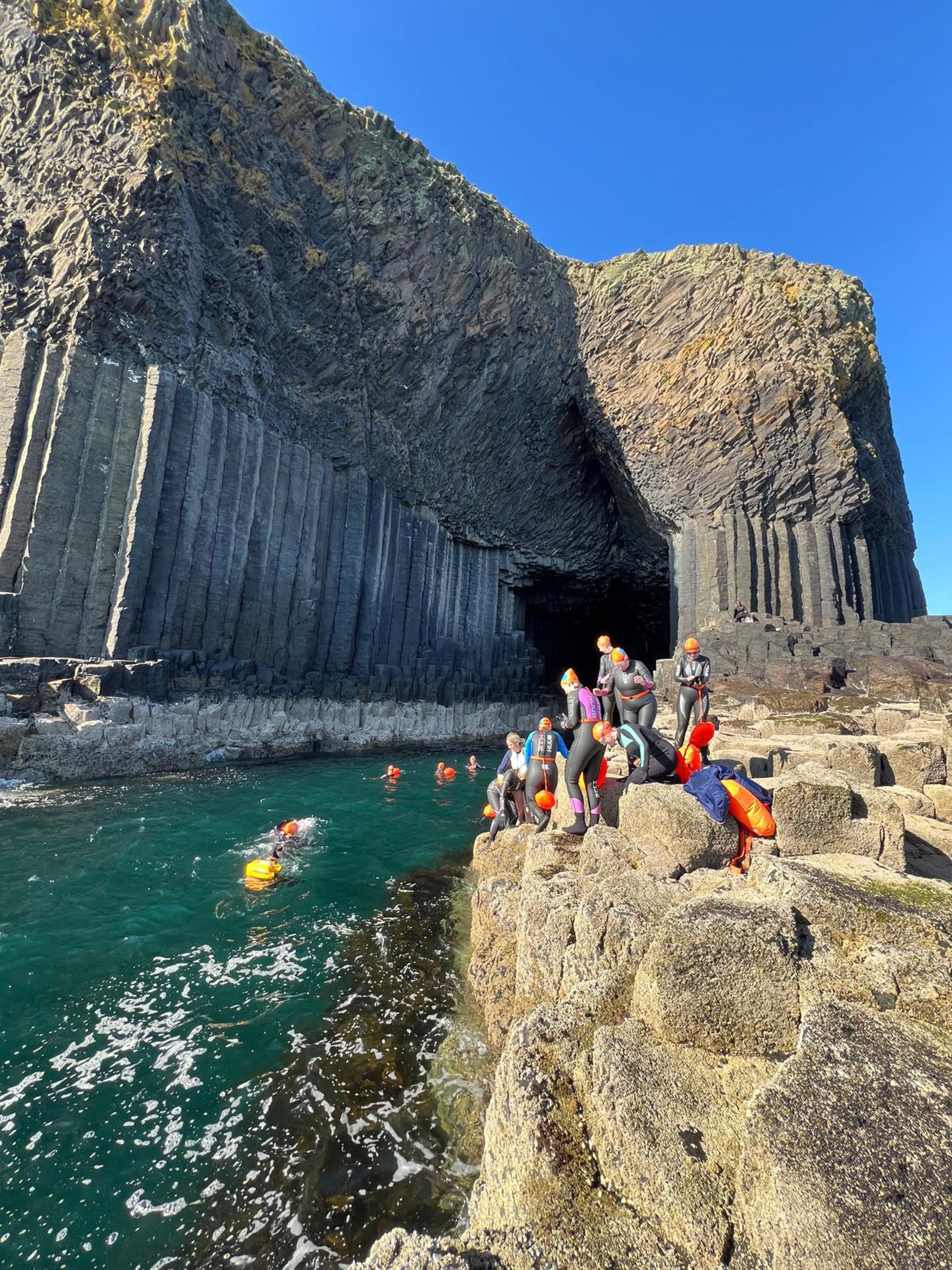Background image - Getting In For Fingal's Cave Swim