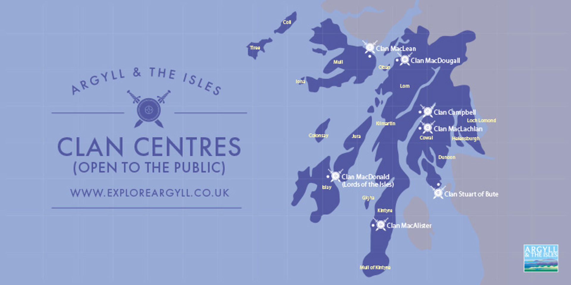 Background image - Argyll Clan Centres Map