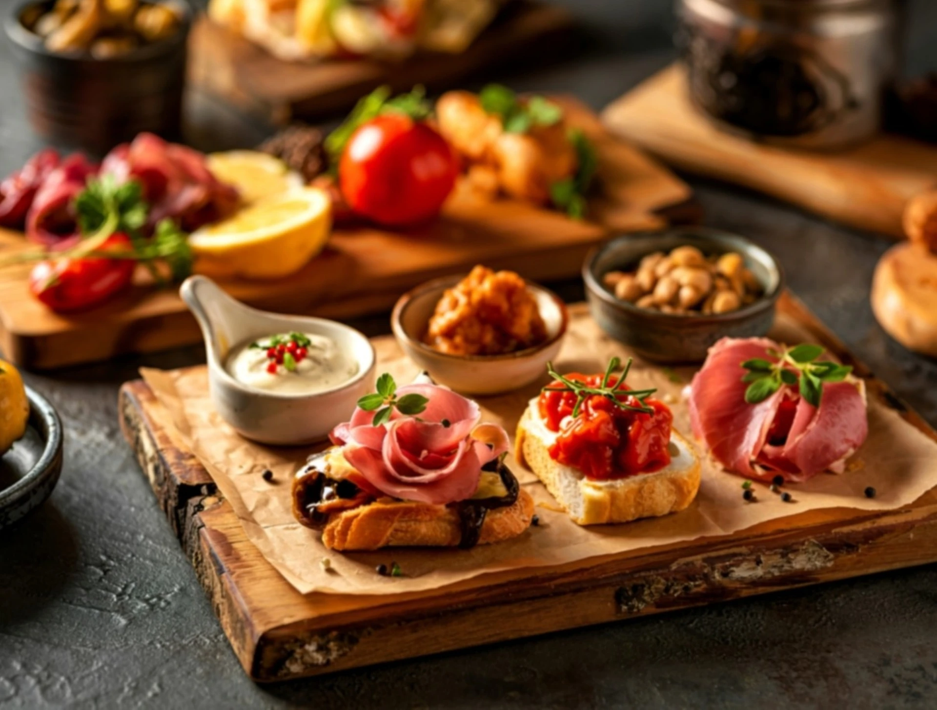 Delicious Tapas Starter Food Assortment