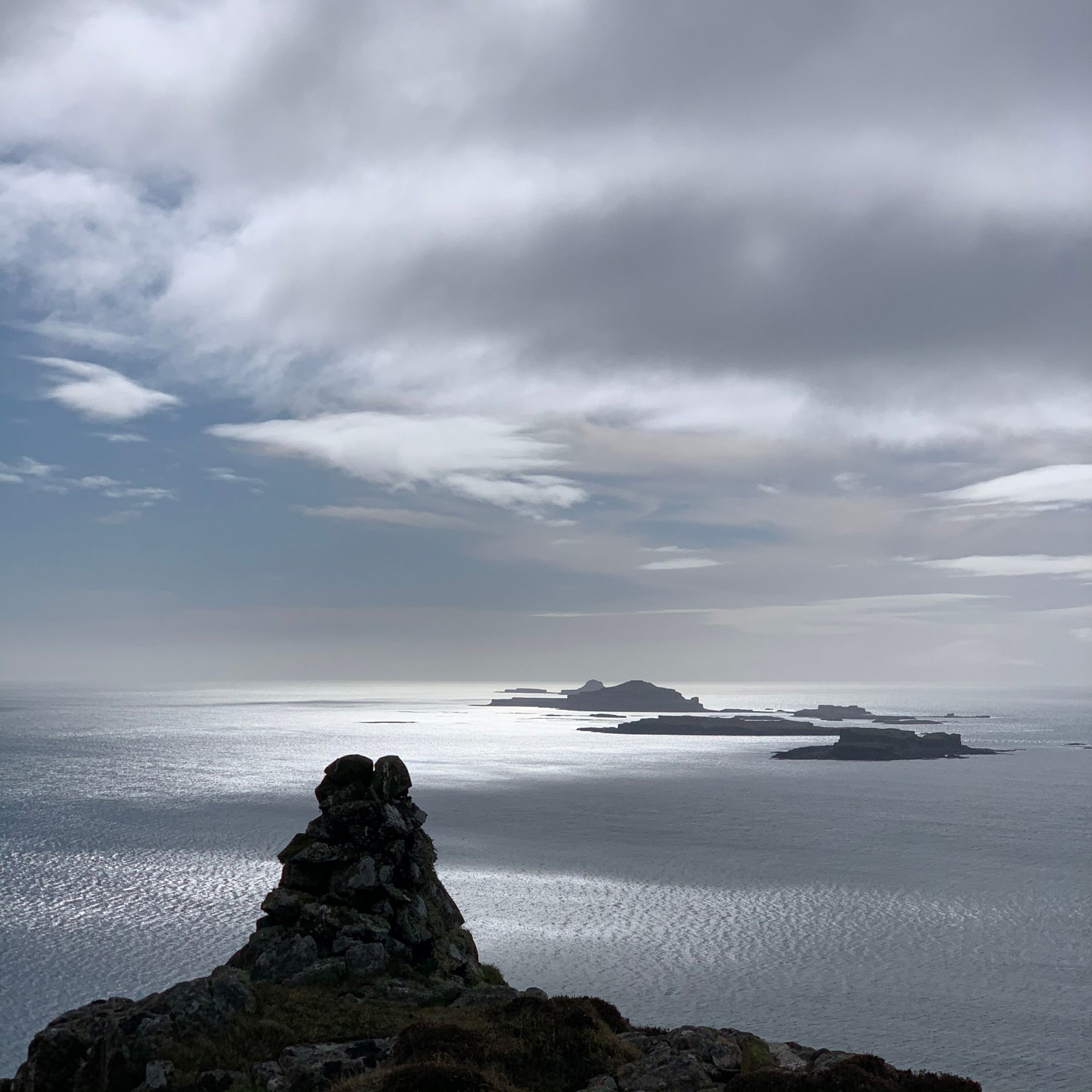 Ben Duill Cairn Looking Over To Treshnish Isles Copy
