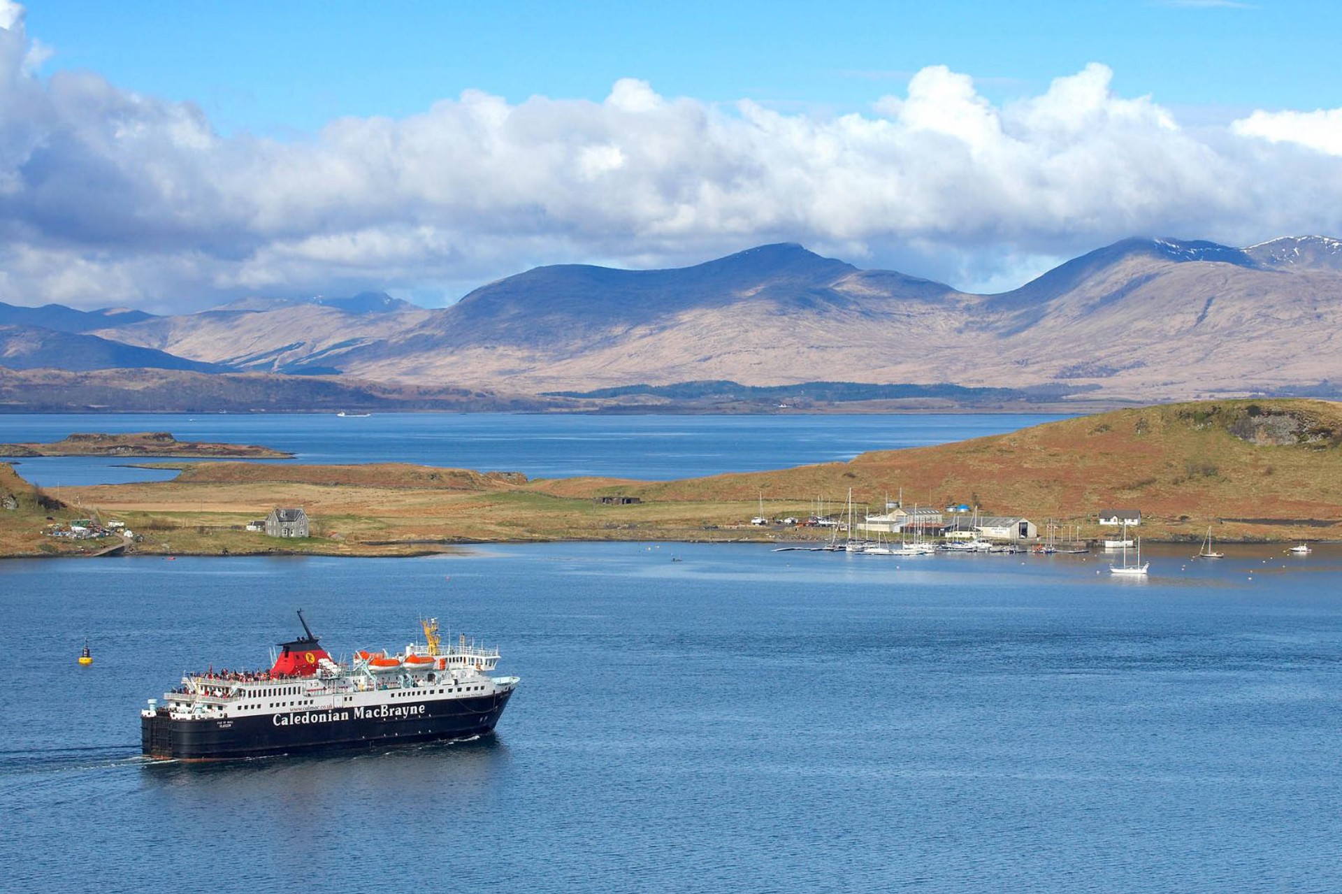 Background image - Calmac Ferry Oban Bay To Isle Of Mull