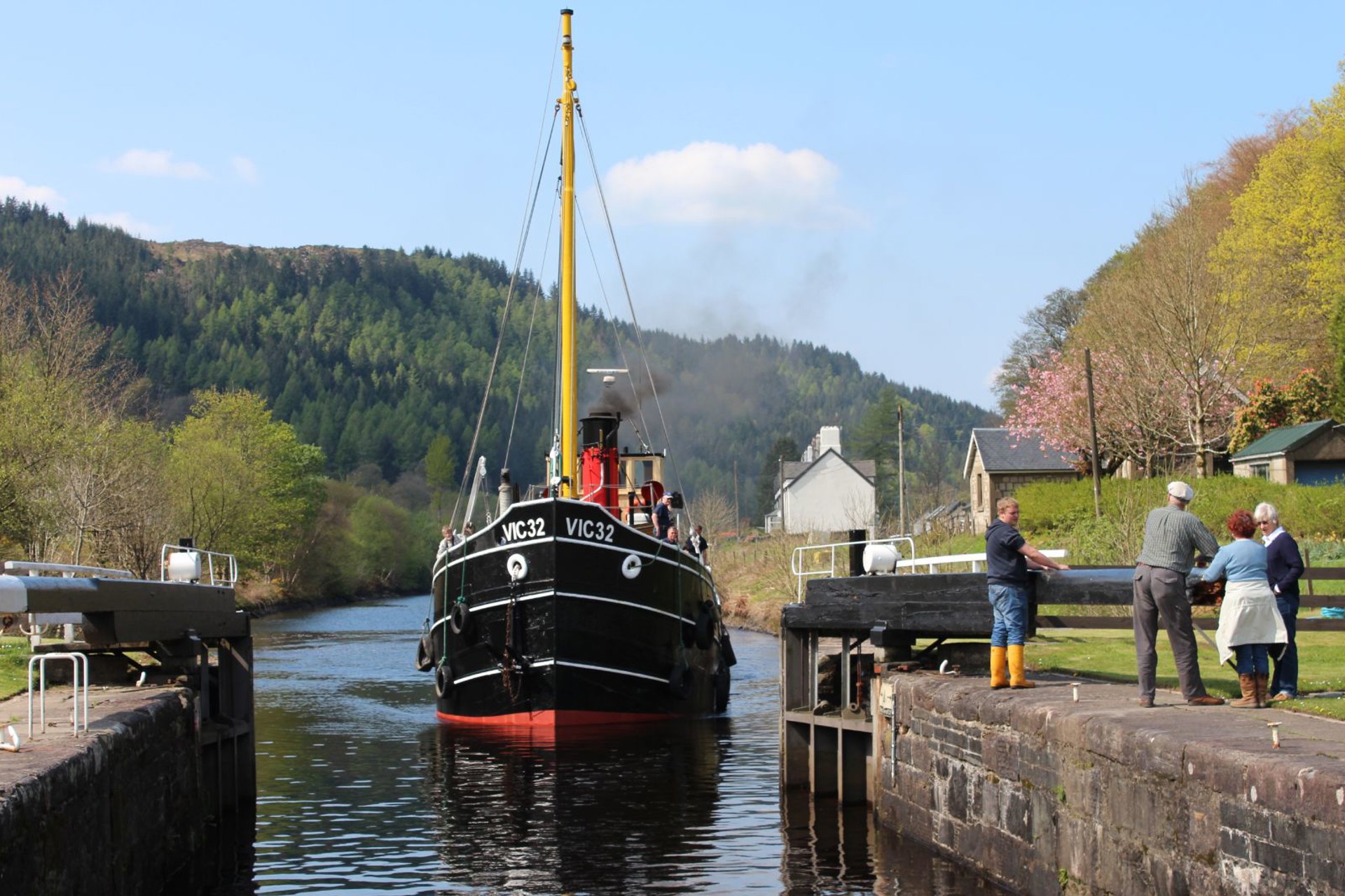 Background image - Steamer Boat Crinan Canal